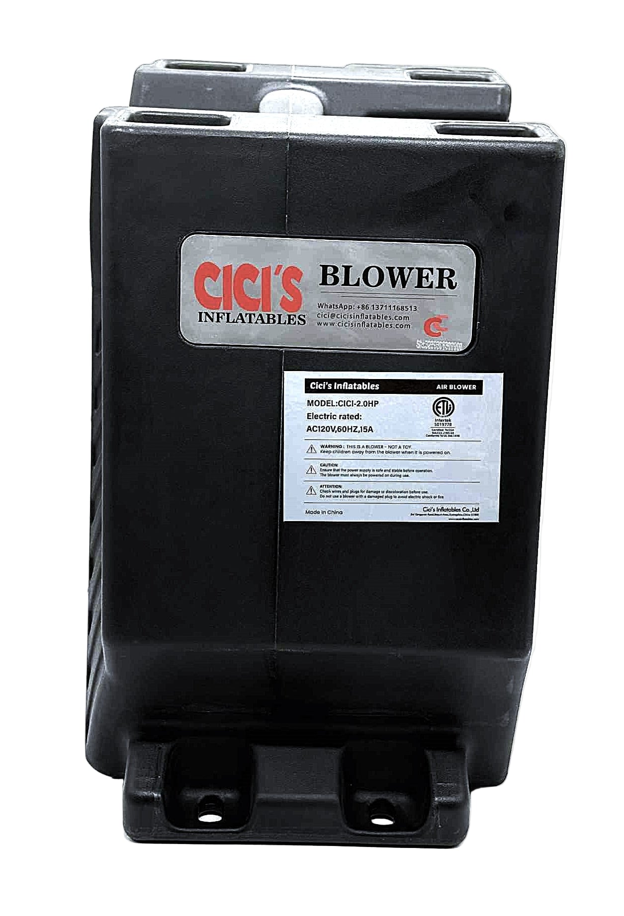 2.0HP, 2300W Inflatable Bounce House Blower