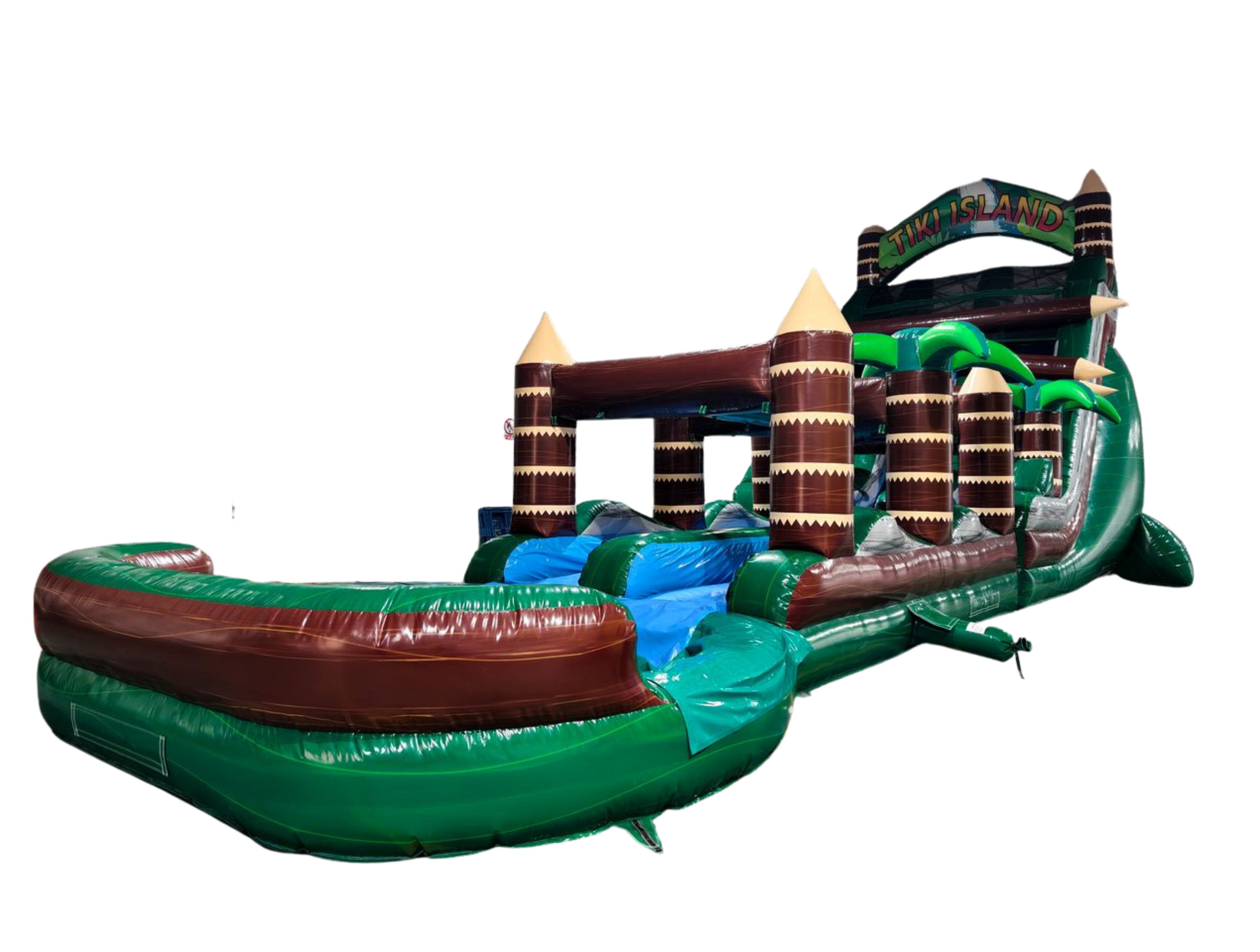 24ft Tiki Island Dual lane Water Slide