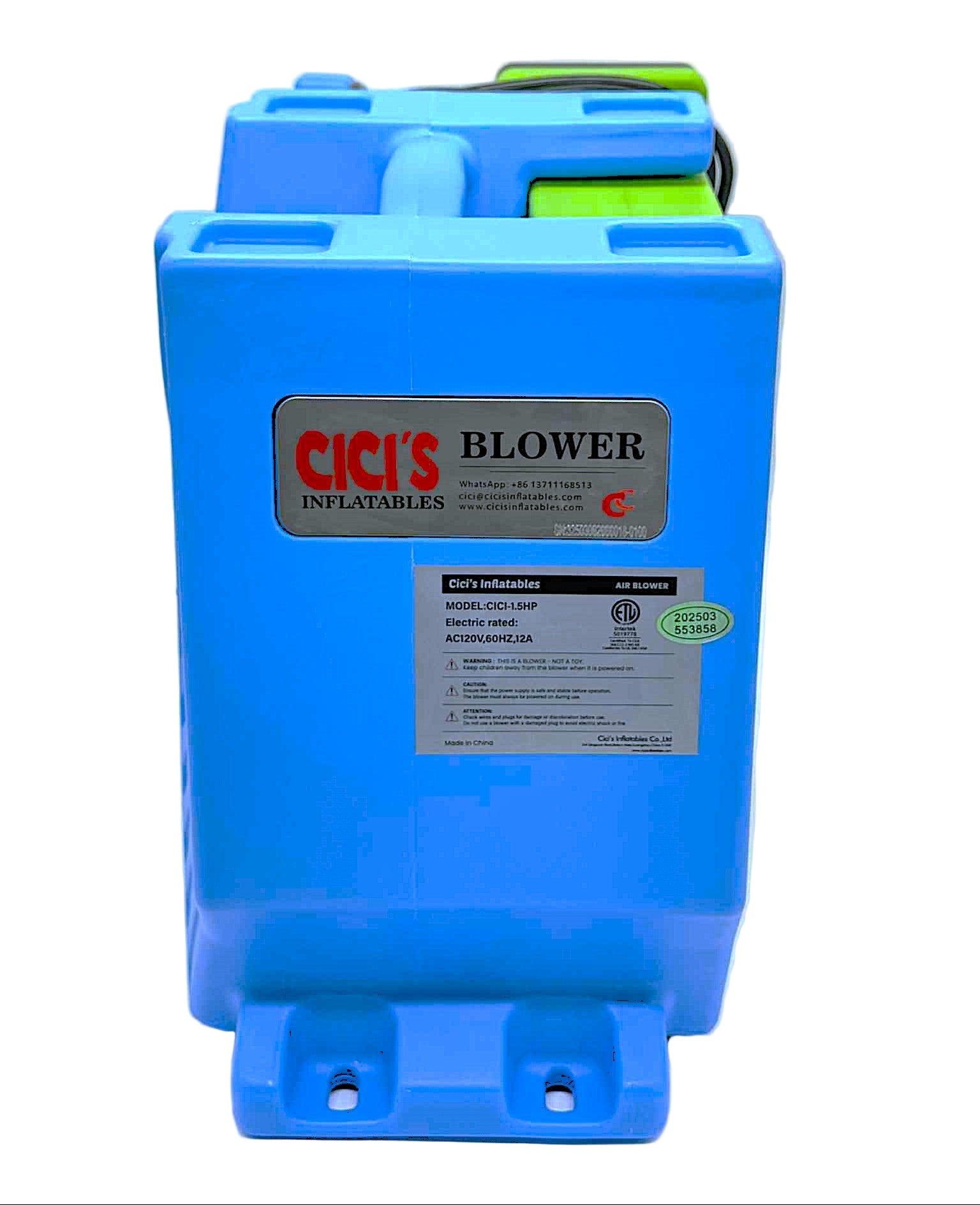 1.5HP,  Inflatable Bounce House Blower