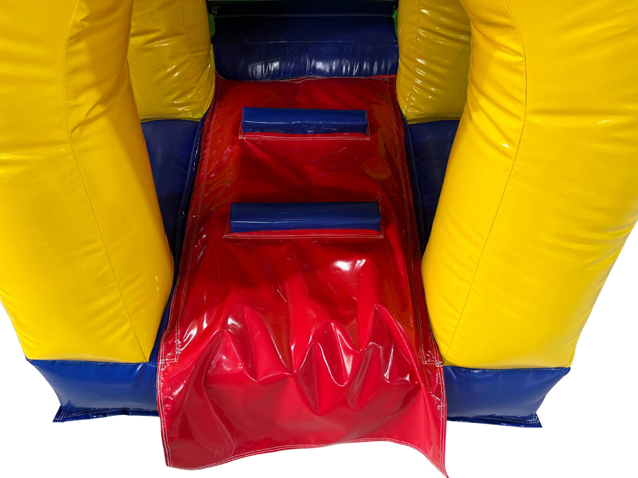 Classic Castle Bounce House – Primary Colors- Red Tips