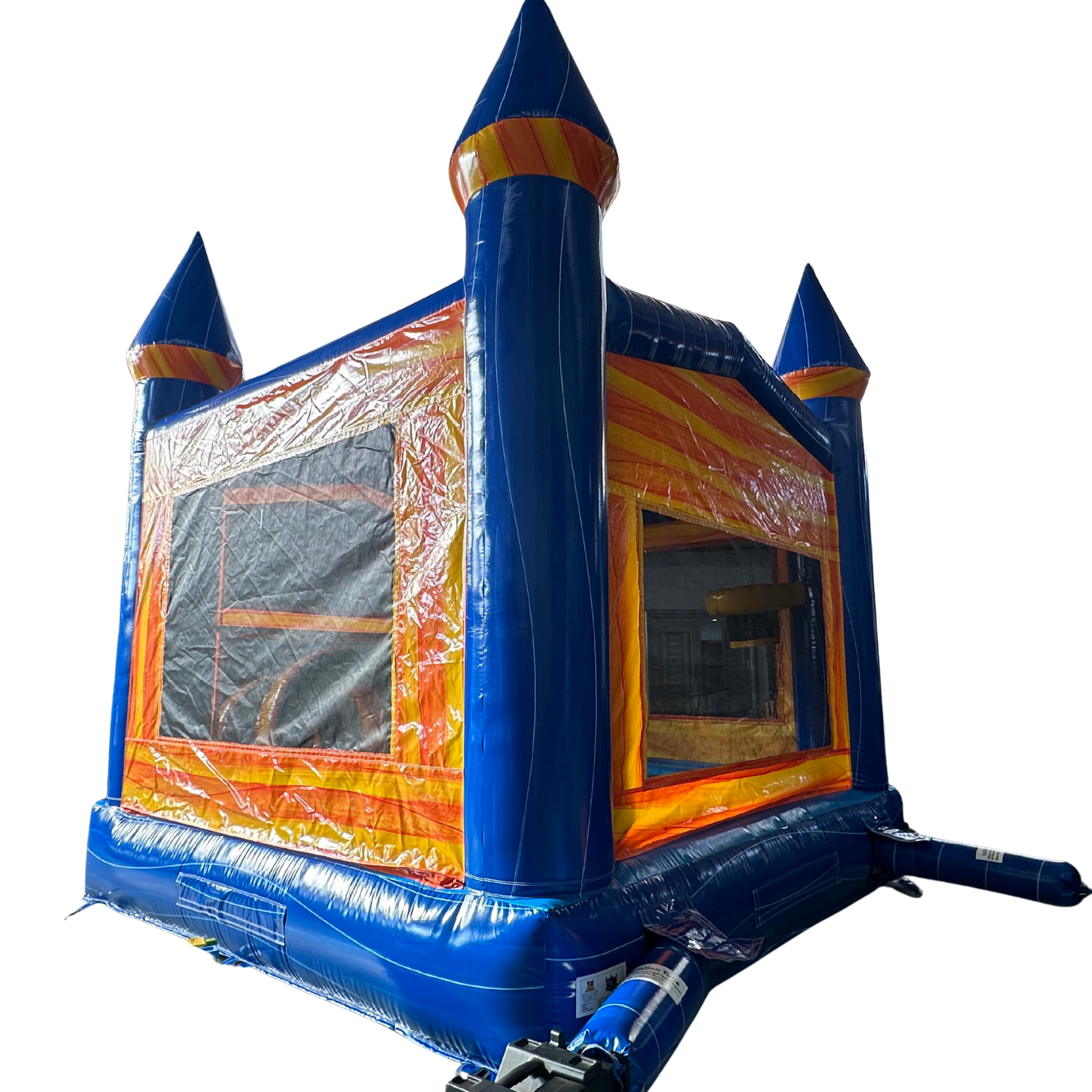 Blue & Orange marble Castle Bounce House