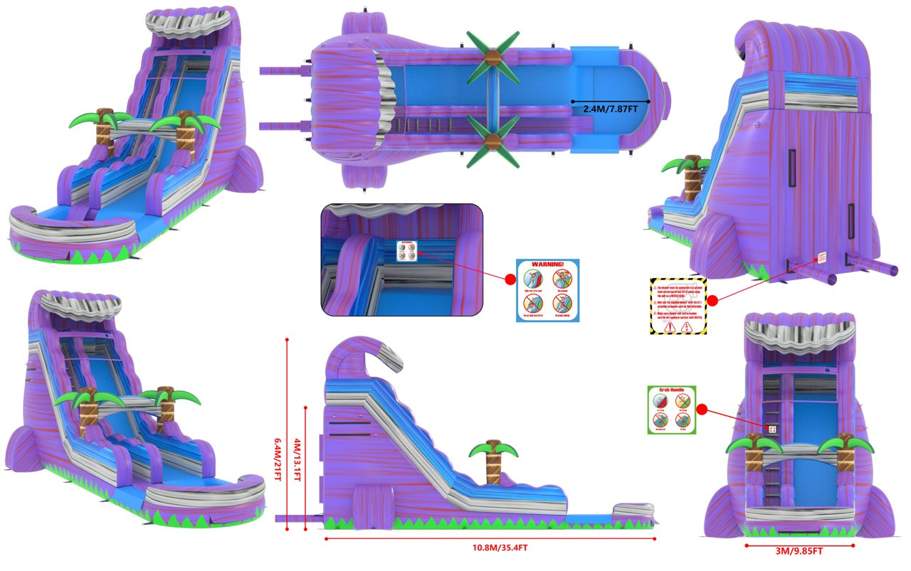 22' Purple Crush Tsunami SL Inflated Pool