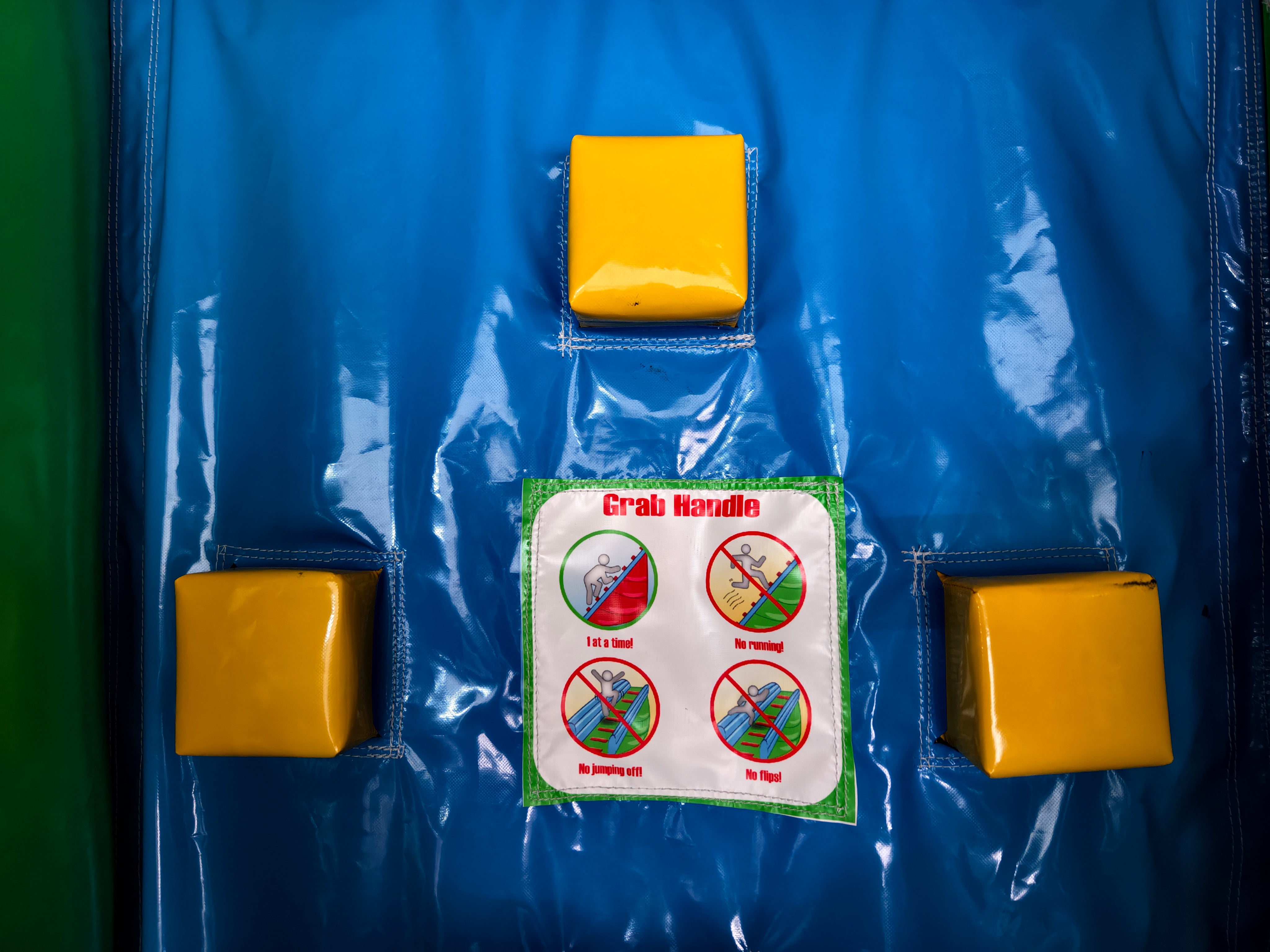 Obstacle Course Inflatable with Rock Wall and Slide – Primary Colors