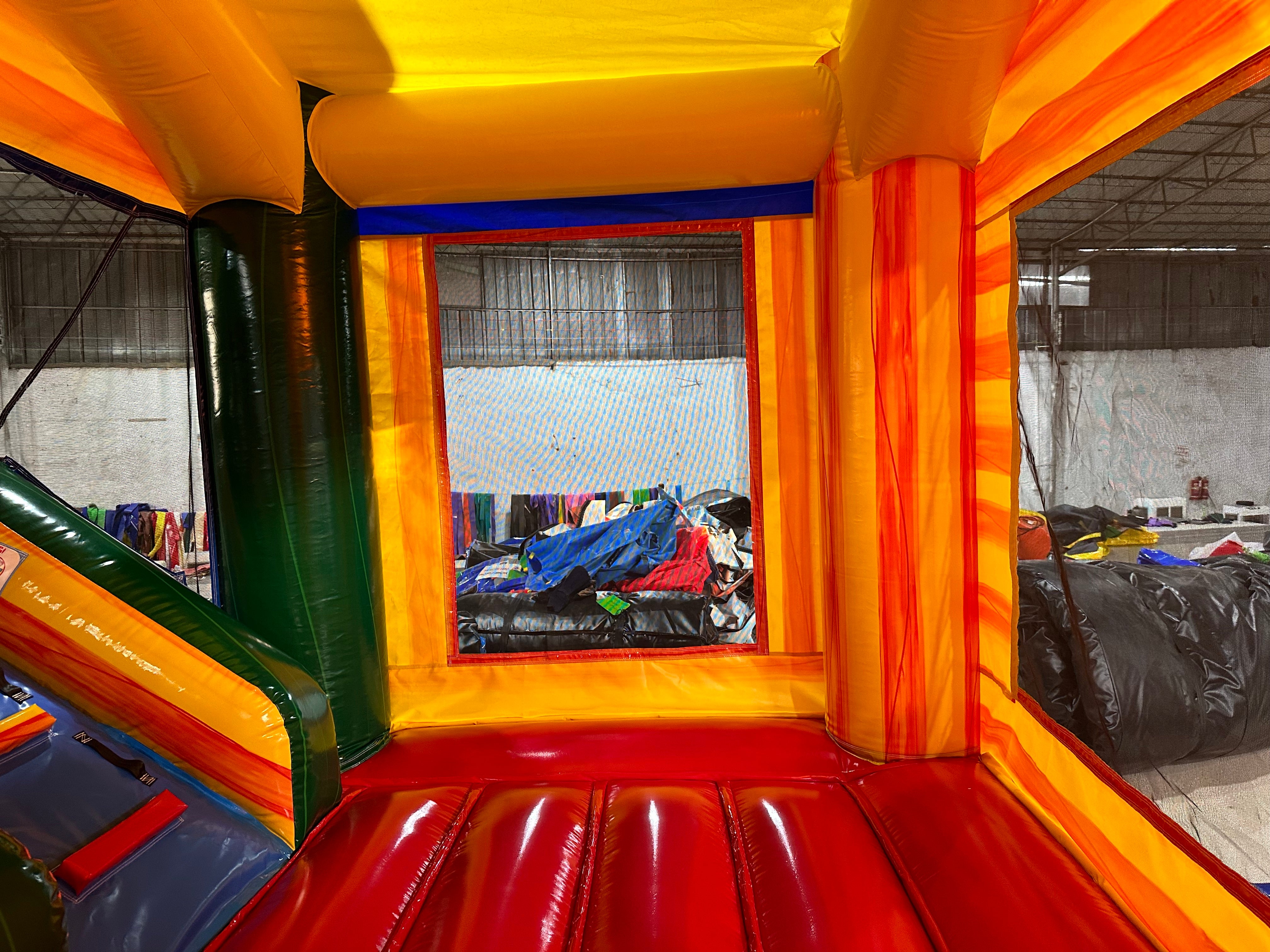 Bounce house combo- Castle Inflatable with Slide and Pool – Multi-Color