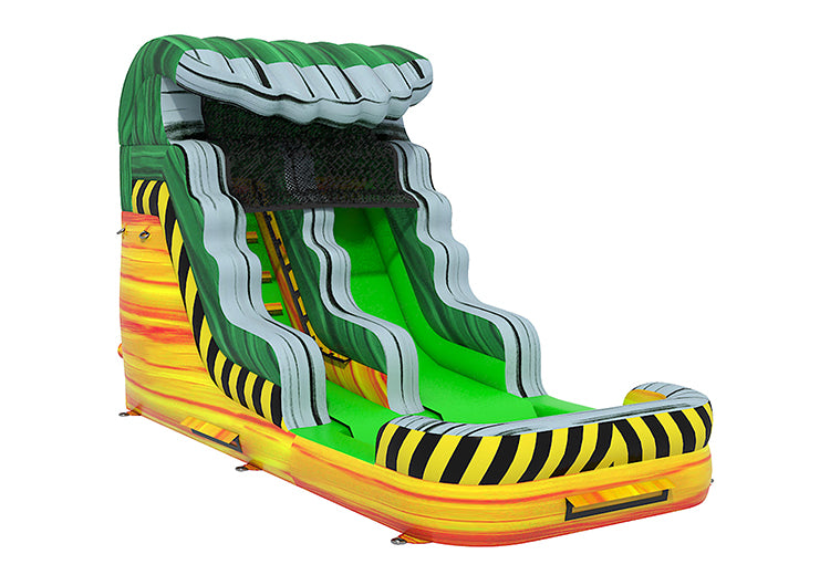 13ft Orange Green Marble Water Slide