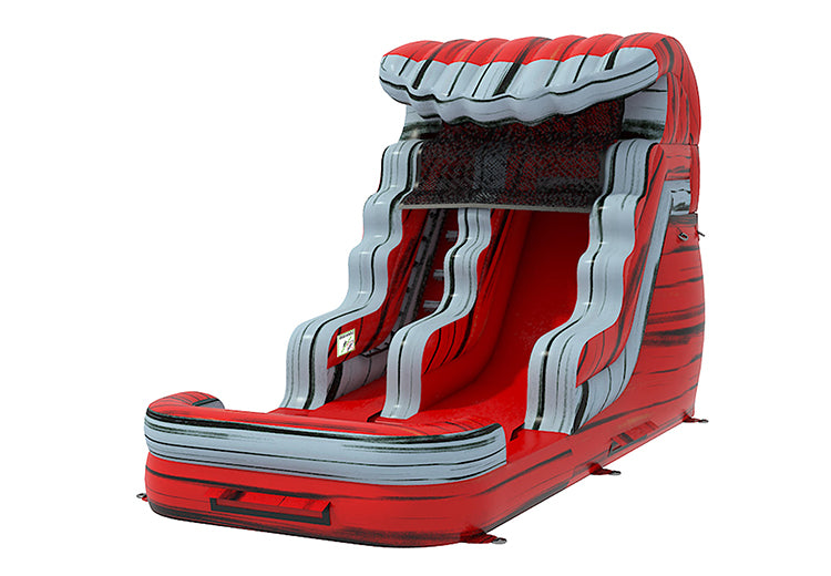 13ft Red Grey Marble Water Slide