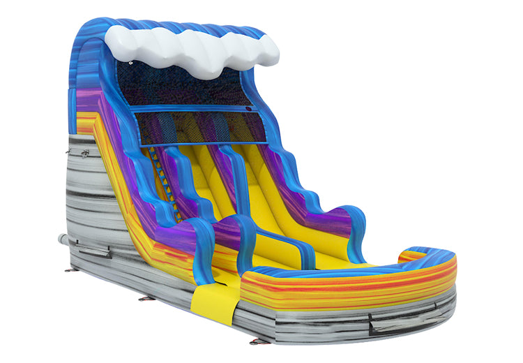 16.4ft Grey Purple Water Slide