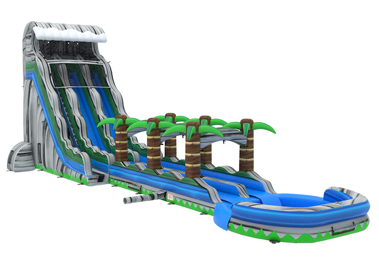 27ft Grey Crush Tsunami Water Slide + Slip & Slide