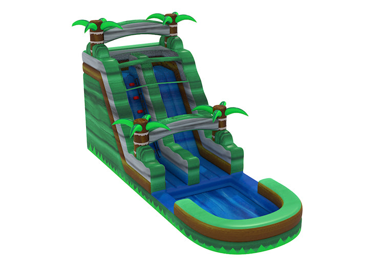 16ft Green Marble Water Slide