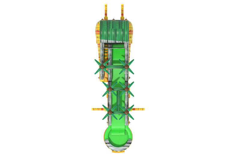 19ft Yellow Marble Crush Water Slide