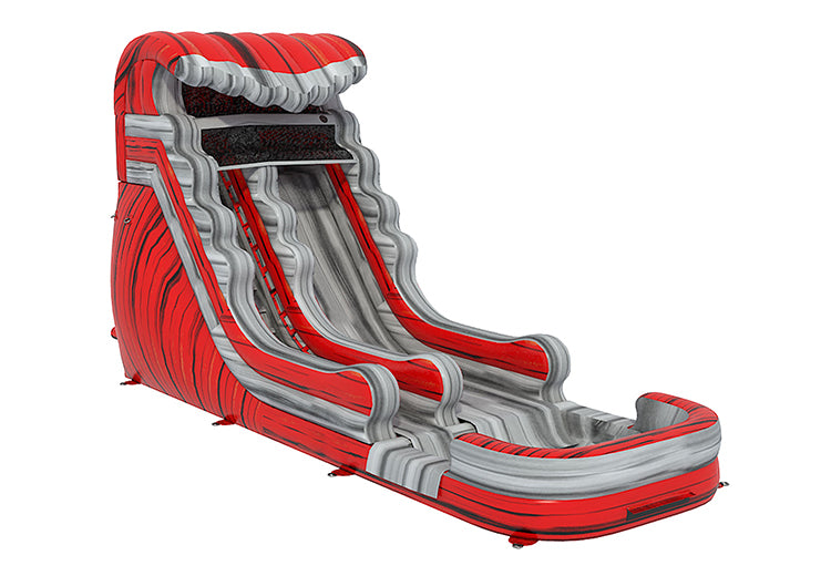 18ft Red Grey Marble Water Slide