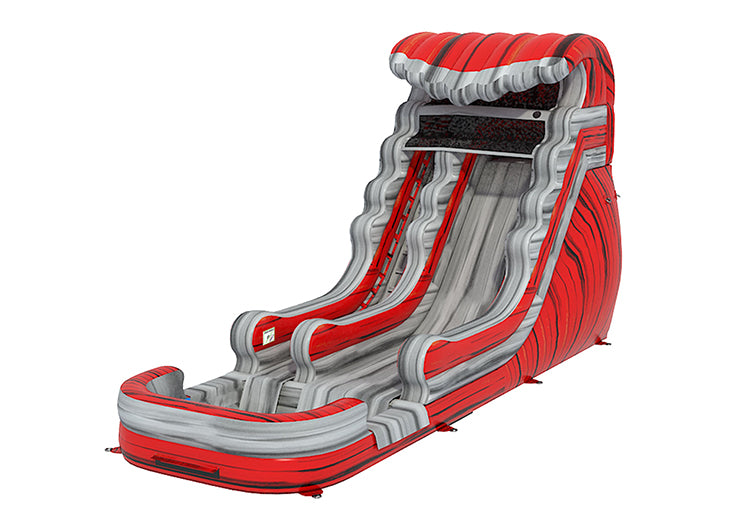 18ft Red Grey Marble Water Slide