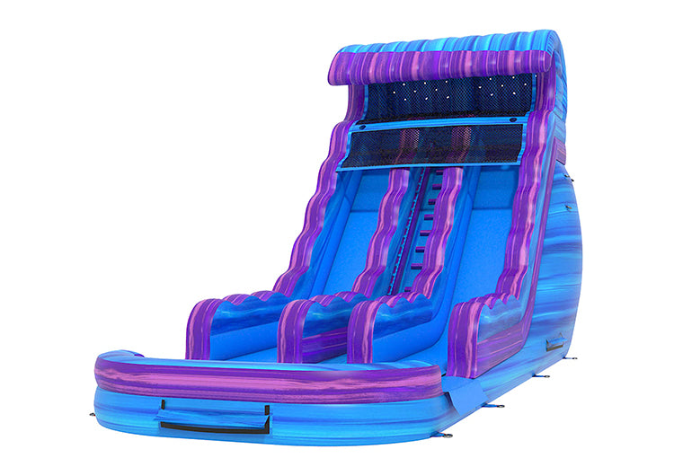 21.7ft Blue Purple Marble Water Slide