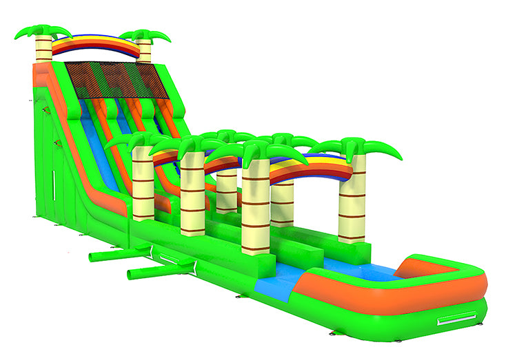 22ft Green Tropical Water Slide