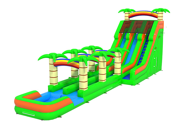 22ft Green Tropical Water Slide